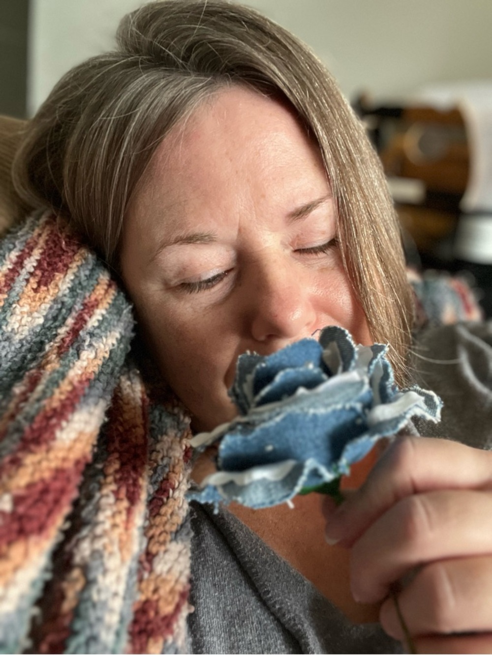 Blue Denim Rose by Shawn Marie